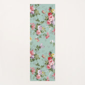 Vintag grünes Blumendesign Yogamatte (Vorderseite)