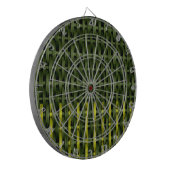 Vintag-grünes Korbkunstdesign 2 Dartscheibe (Vorderseite Links)