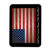 Vintag Grunge American Flag Patriotic Design Magnet (Vertikal)