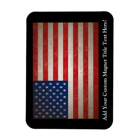 Vintag Grunge American Flag Patriotic Design Magnet (Vertikal)