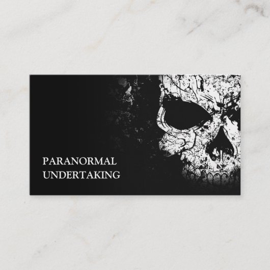 Vintag Grunge Black Gothic Skull Visitenkarte (Vorderseite)
