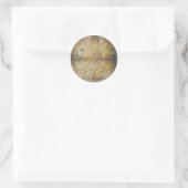 Vintag Grunge Buddha Runder Aufkleber (Tasche)
