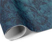 Vintag Grunge Damask Birdcage Geschenkpapier (Rolleneckpunkt)