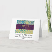 Vintag Grunge Dankeschön Karten (Rückseite)