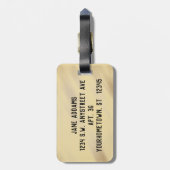 Vintag Grunge German Shepherd Dog Head Gepäckanhänger (Rückseite vertikal)