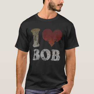 Vintag Grunge I Herz Liebe Bob T-Shirt
