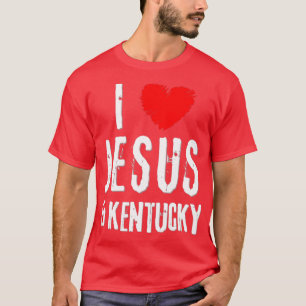 Vintag Grunge I Liebe JESUS KENTUCKY Christlich T-Shirt
