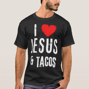 Vintag Grunge I Liebe JESUS & TACOS Christlich T-Shirt