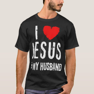 Vintag Grunge I Liebe JESUS und MEIN HUSBAND, Chri T-Shirt