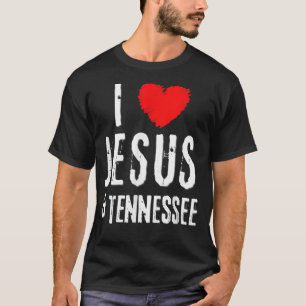 Vintag Grunge I Liebe JESUS und Tennessee, Christi T-Shirt