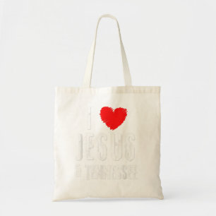 Vintag Grunge I Liebe JESUS und Tennessee, Christi Tragetasche