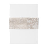 Vintag Grunge Ivory Damask Einladungsbanderole (Rückseitenbeispiel)