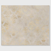 Vintag Grunge Ivory Damask Geschenkpapier (Flach)