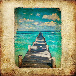 Vintag Grunge Pier Scrapbook Paper