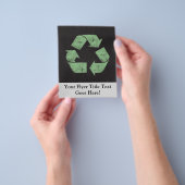 Vintag Grunge Recycle Symbol Flyer (Gruppe)