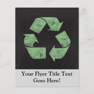 Vintag Grunge Recycle Symbol Flyer