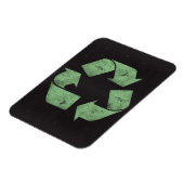 Vintag Grunge Recycle Symbol Magnet (Linke Seite)