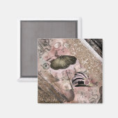 Vintag Grunge Steampunk Glam Viktorianisch Hat Magnet (Vorderseite/Rückseite)