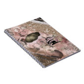 Vintag Grunge Steampunk Glam Viktorianisch Hat Notizblock (Rechte Seite)