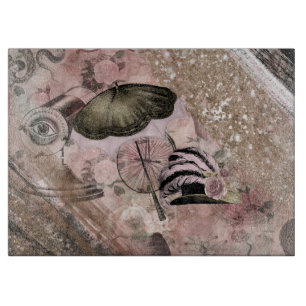 Vintag Grunge Steampunk Glam Viktorianisch Hat Schneidebrett