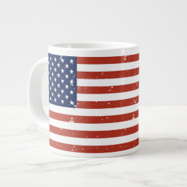 Vintag Grunge Style American Flag Jumbo Tasse