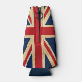 Vintag Grunge United Kingdom Flag Union Jack Flaschenkühler (Rückseite)