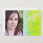 Vintag/Grunge/Wirbel/Damast/Abschlüsse Einladung (Vorderseite)