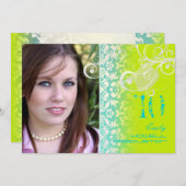 Vintag/Grunge/Wirbel/Damast/Abschlüsse Einladung (Vorne/Hinten)