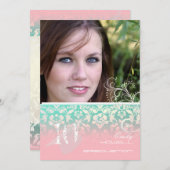 Vintag/Grunge/Wirbel/Damast/Abschlüsse Einladung (Vorne/Hinten)