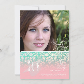 Vintag/Grunge/Wirbel/Damast/Abschlüsse Einladung