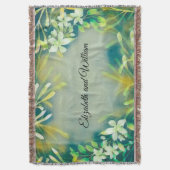 Vintag Grüngraue tropische Pflanze botanisch Decke (Vorderseite Vertikal)