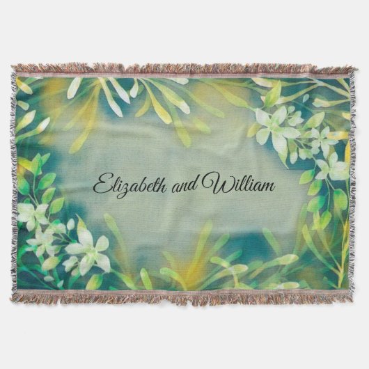 Vintag Grüngraue tropische Pflanze botanisch Decke (Vorderseite)