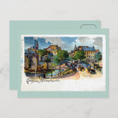 Vintag Gruss aus Bremerhaven Geestebrücke litho Postkarte (Vorne/Hinten)