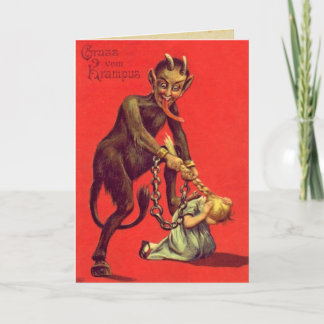 Vintag Gruss Vom Krampus Feiertagskarte