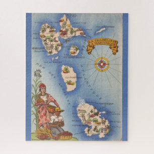 Vintag Guadeloupe Martinique Puzzle