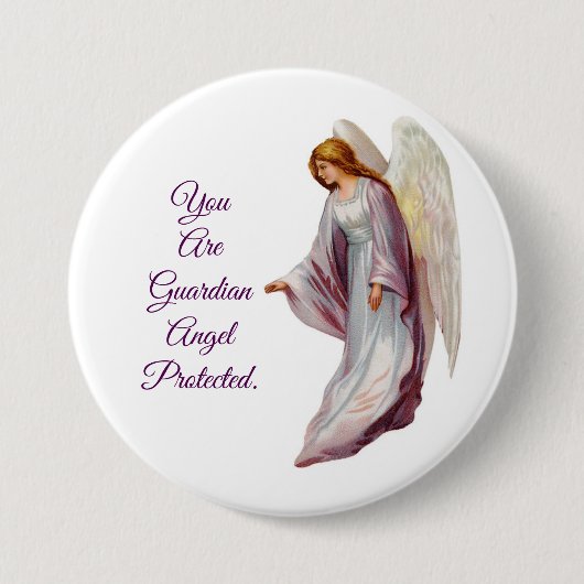 Vintag Guardian Angel Button Button (Vorderseite)