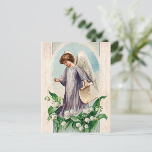Vintag Guardian Angel Postcard Postkarte (Stehend Vorderseite)