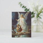 Vintag Guardian Angel Postcard Postkarte (Stehend Vorderseite)