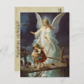 Vintag Guardian Angel Postcard Postkarte (Vorne/Hinten)