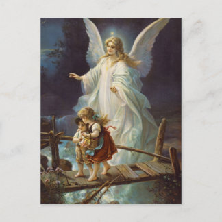 Vintag Guardian Angel Postcard Postkarte
