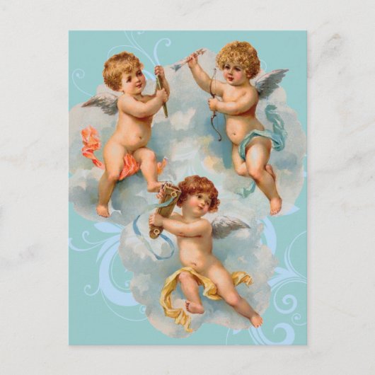 Vintag Guardian Angel Postcard Postkarte (Vorderseite)