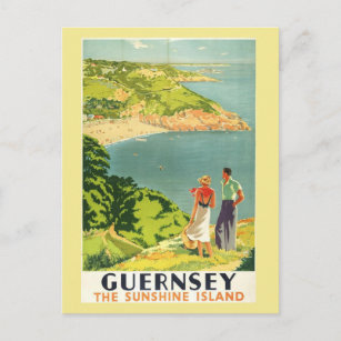 Vintag Guernsey Die Sunshine Island Postkarte