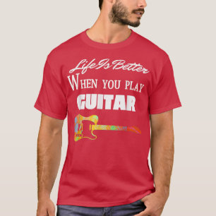Vintag Guitar Gitarrist Lover Instrument Electric T-Shirt
