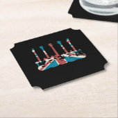 Vintag Guitar Great Britain Flag - Gitarrenspieler Untersetzer (angewinkelt)