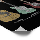 Vintag Guitar Lineup Poster (Ecke)