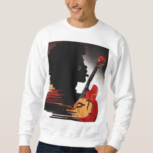 Vintag Guitar Silhouette Sweatshirt - Music Lover (Vorderseite)