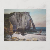 Vintag Gustave Courbet Cliff bei Etretat Postkarte (Vorderseite)