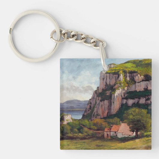 Vintag Gustave Courbet Der Felsen von Hautepierre Schlüsselanhänger (Vorderseite)