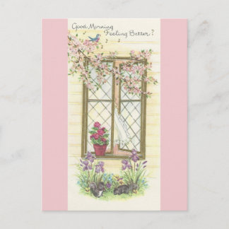 Vintag "Guten Morgen und gut werden" Postkarte