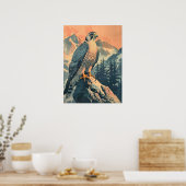 Vintag Gyrfalcon Illustration Poster (Küche)